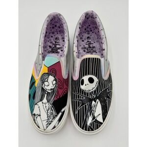Disney The Nightmare Before Christmas Jack&Sally Slip On Shoes Sneakers Size 8.5